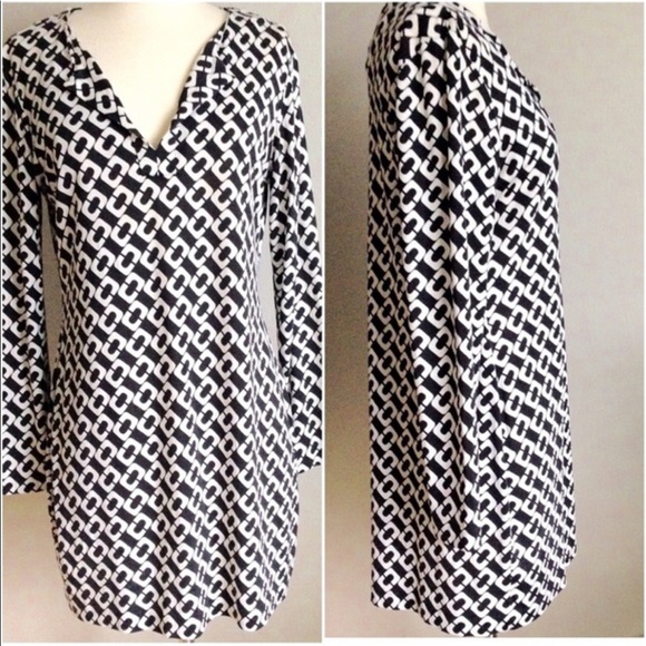 Diane Von Furstenberg Reina Dress in Iconic Chain Link Print Size 4 - Picture 5 of 14